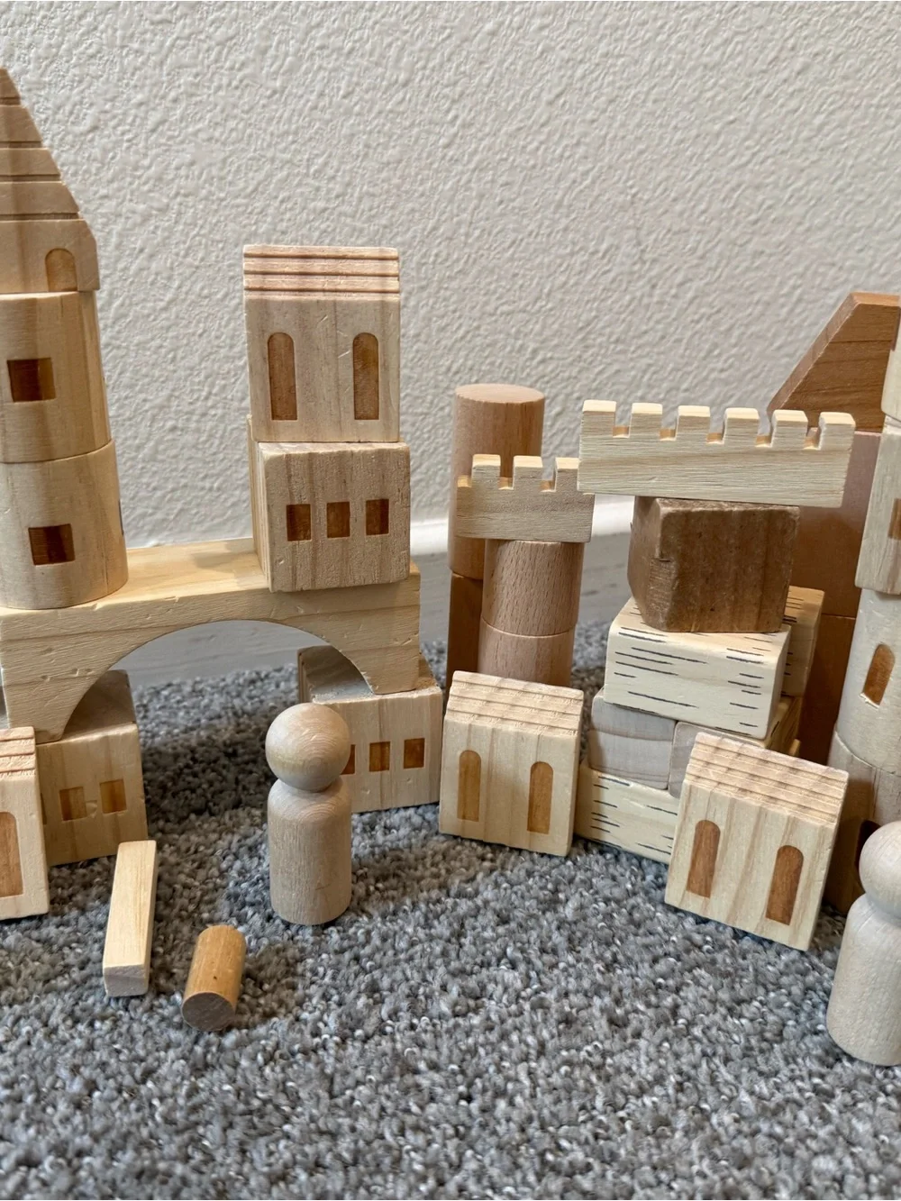 Natural Wooden Building Blocks Playset - Neutral